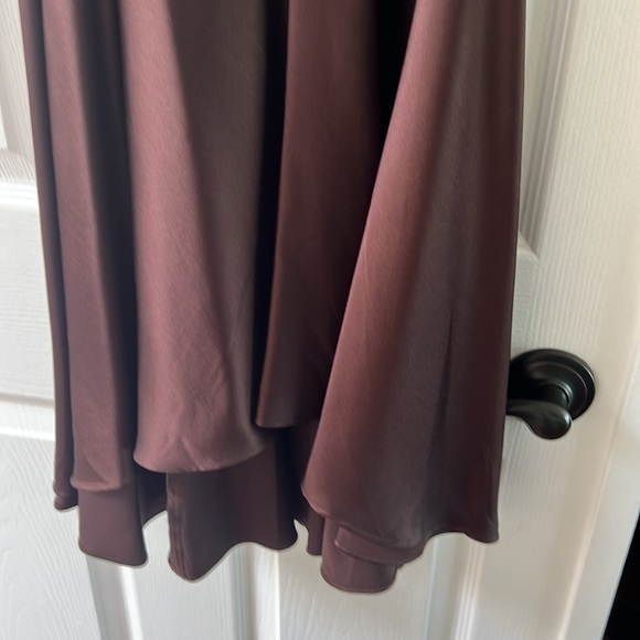 halter style with twisted fabric long and back short in front cocktail - Picture 3 of 5